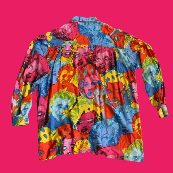 Other Destination Shirt Marilyn Monroe James Deans Warhol Versace Style Size L - Picture 2 of 9